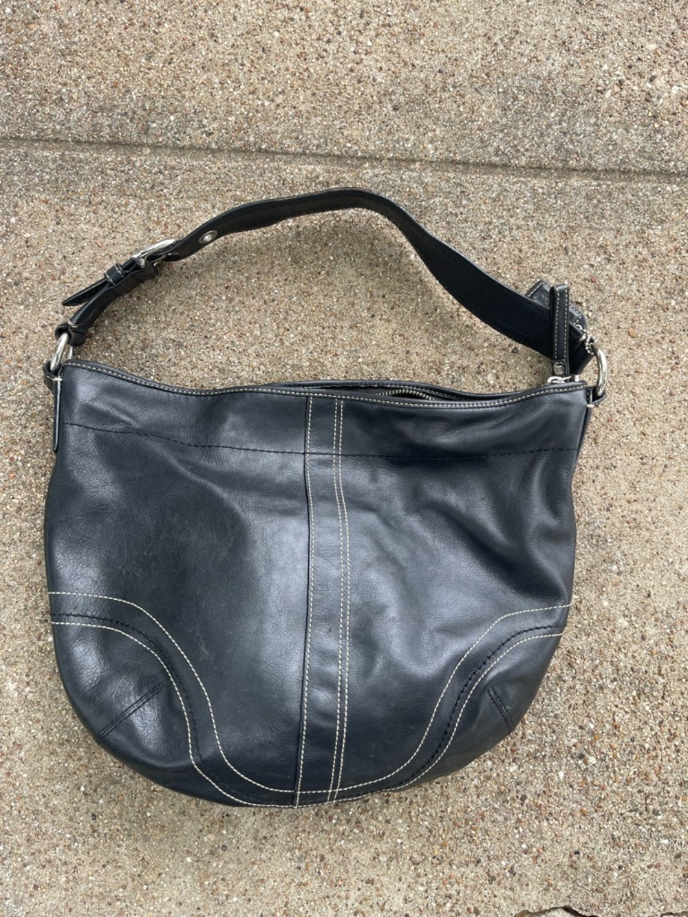 Coach Black Leather Shoulder Bag